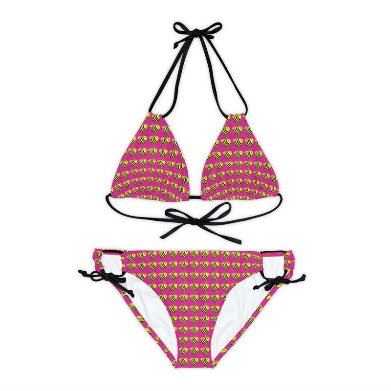 Strappy Bikini Set - JBH Bee (Pink)