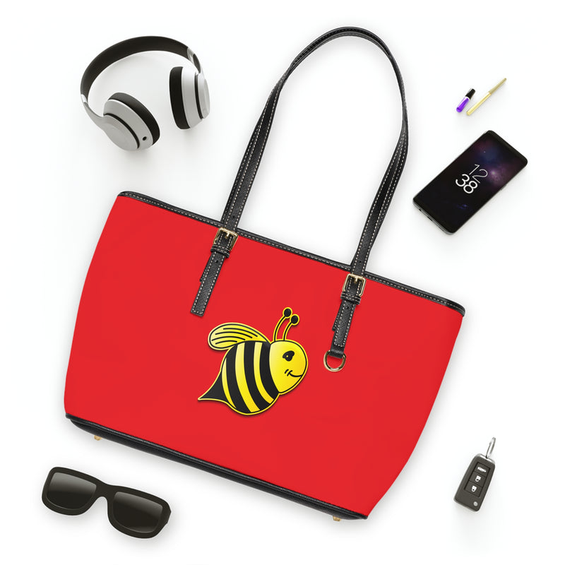 PU Leather Shoulder Bag - JBH Bee (Red)