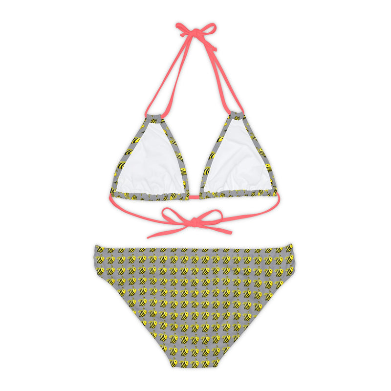 Strappy Bikini Set - JBH Bee (Grey)