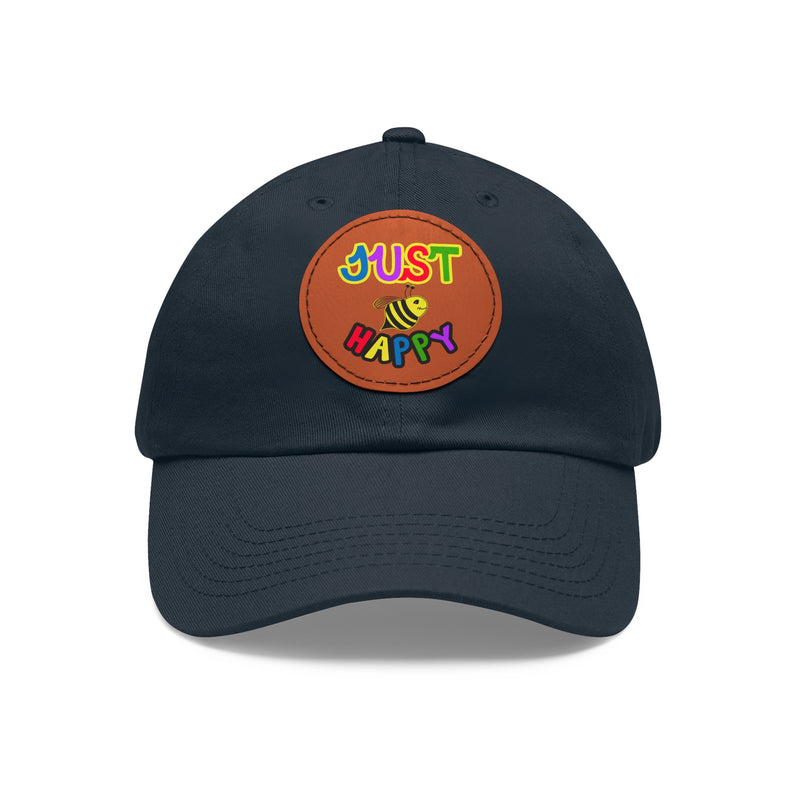 Dad Hat with Leather Patch (Round) - JBH Multi-Color Original