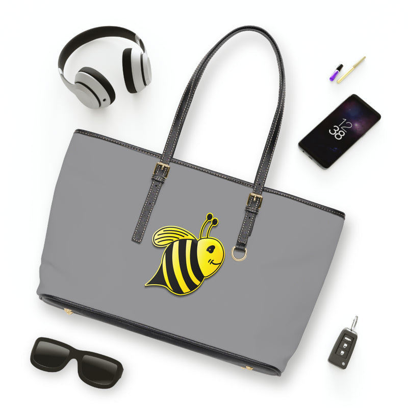PU Leather Shoulder Bag - JBH Bee (Grey)