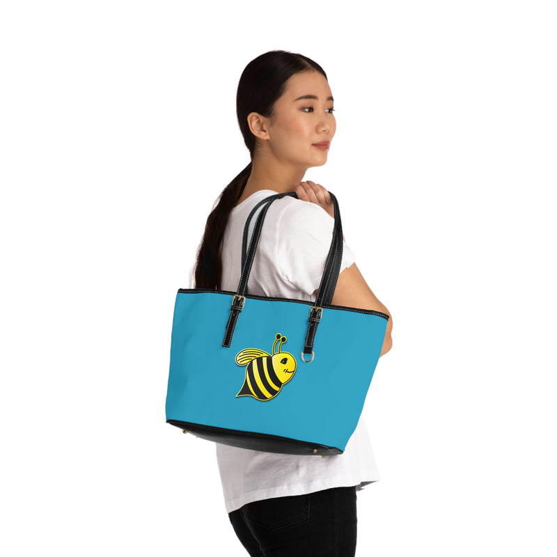 PU Leather Shoulder Bag - JBH Bee (Turquoise)