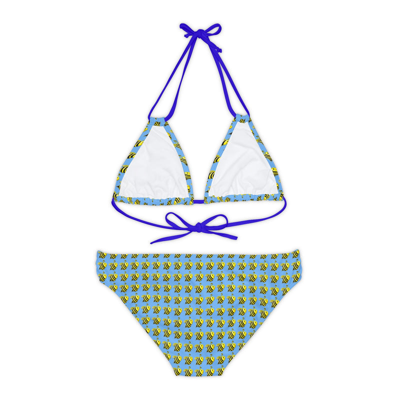 Strappy Bikini Set - JBH Bee (Light Blue)