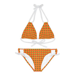 Strappy Bikini Set - JBH Bee (Orange)