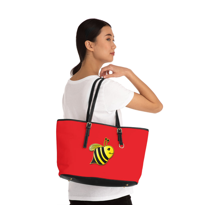 PU Leather Shoulder Bag - JBH Bee (Red)