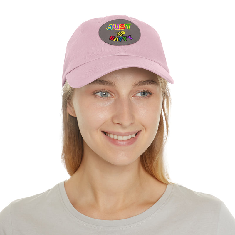 Dad Hat with Leather Patch (Round) - JBH Multi-Color Original