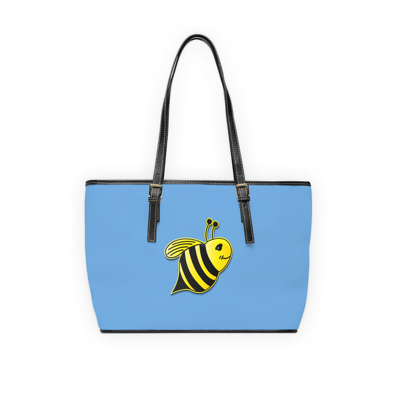 PU Leather Shoulder Bag - JBH Bee (Light Blue)