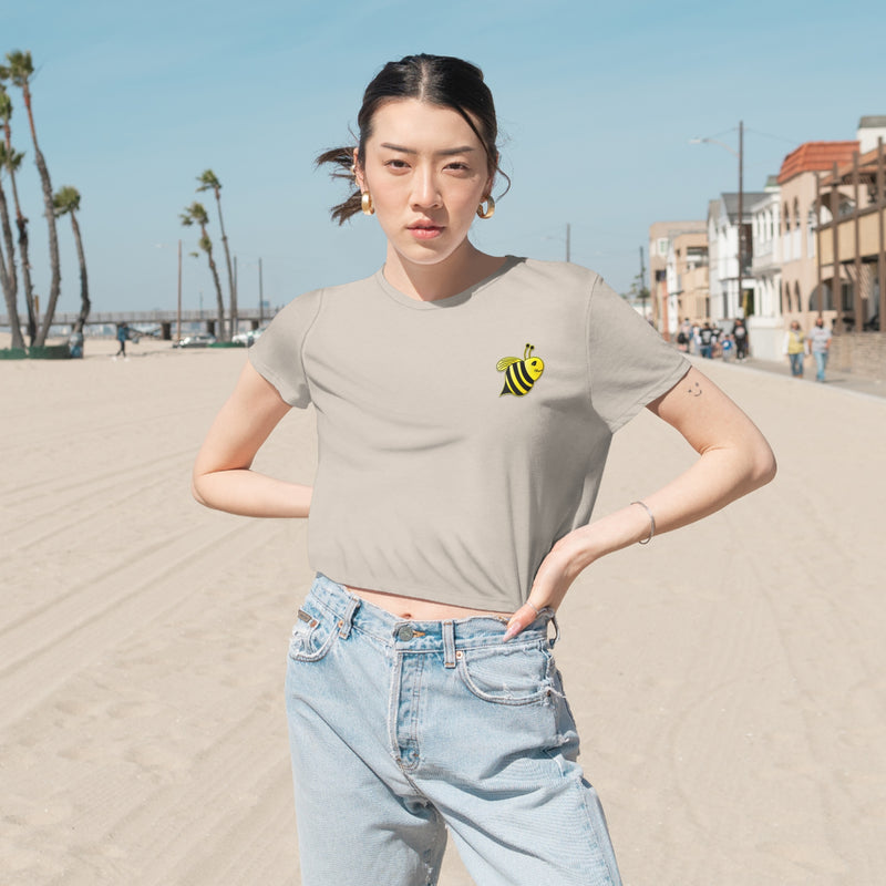 Women's Flowy Cropped Tee - JBH Bee