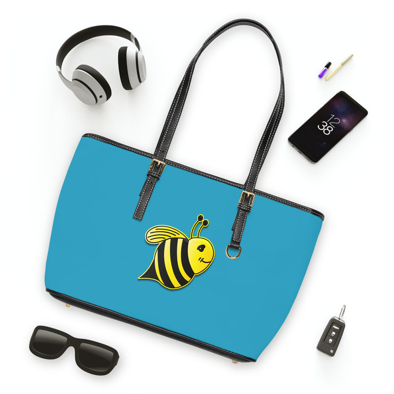 PU Leather Shoulder Bag - JBH Bee (Turquoise)