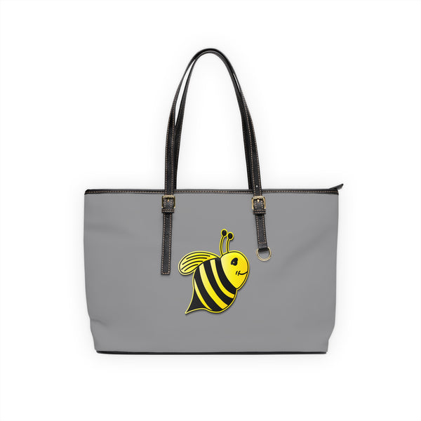 PU Leather Shoulder Bag - JBH Bee (Grey)