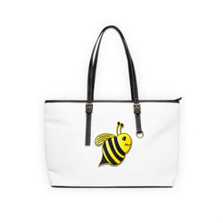PU Leather Shoulder Bag - JBH Bee (White)