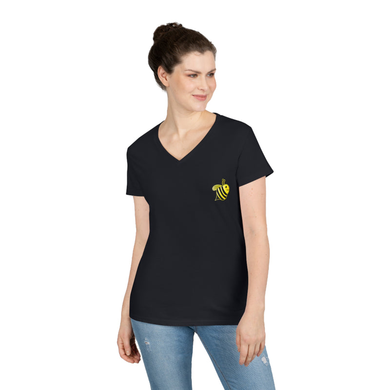 Ladies' V-Neck T-Shirt - JBH Bee