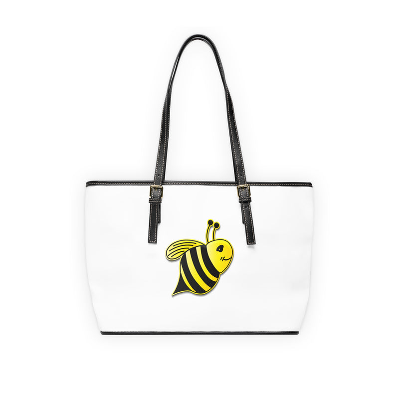 PU Leather Shoulder Bag - JBH Bee (White)