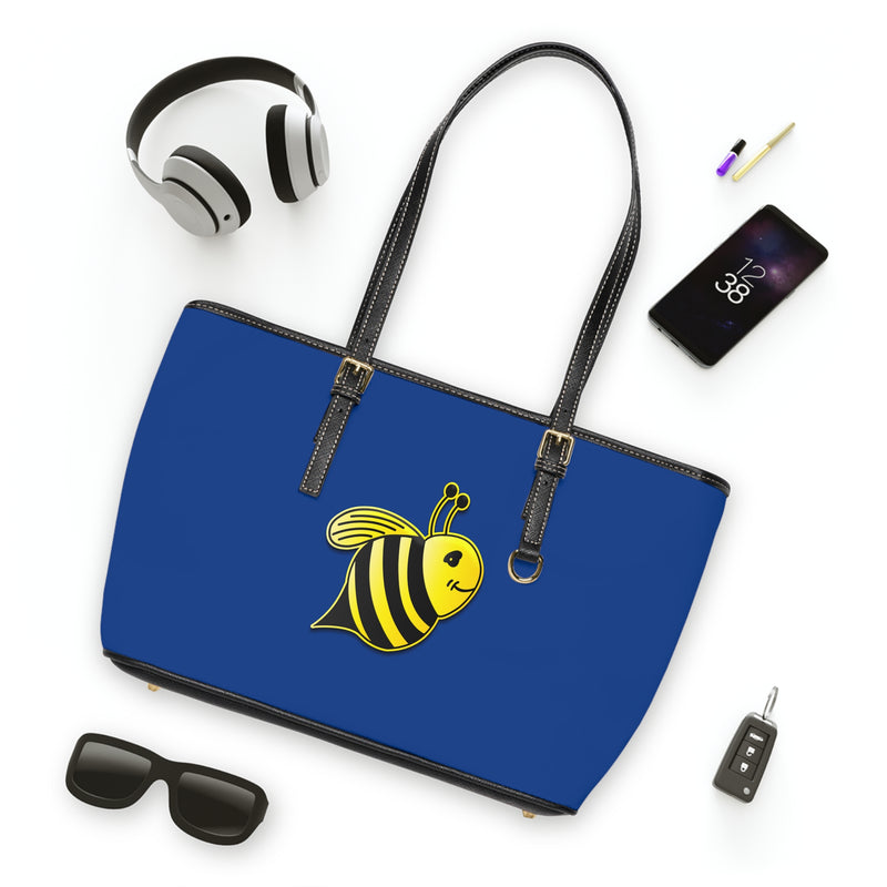 PU Leather Shoulder Bag - JBH Bee (Dark Blue)