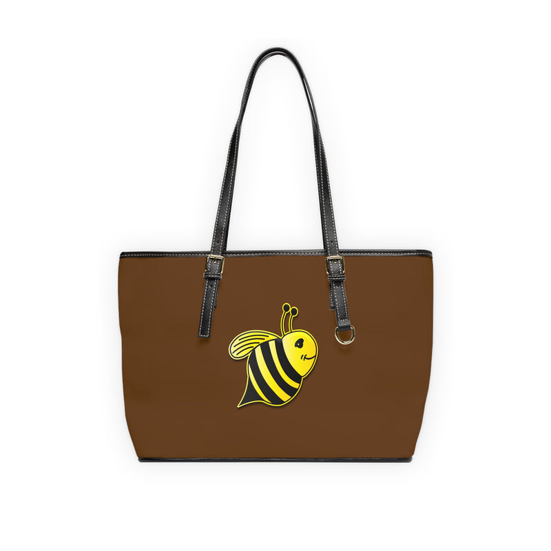 PU Leather Shoulder Bag - JBH Bee (Brown)