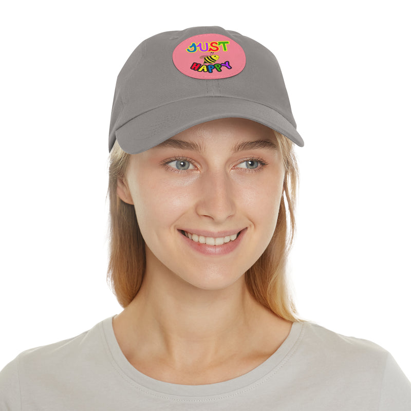 Dad Hat with Leather Patch (Round) - JBH Multi-Color Original