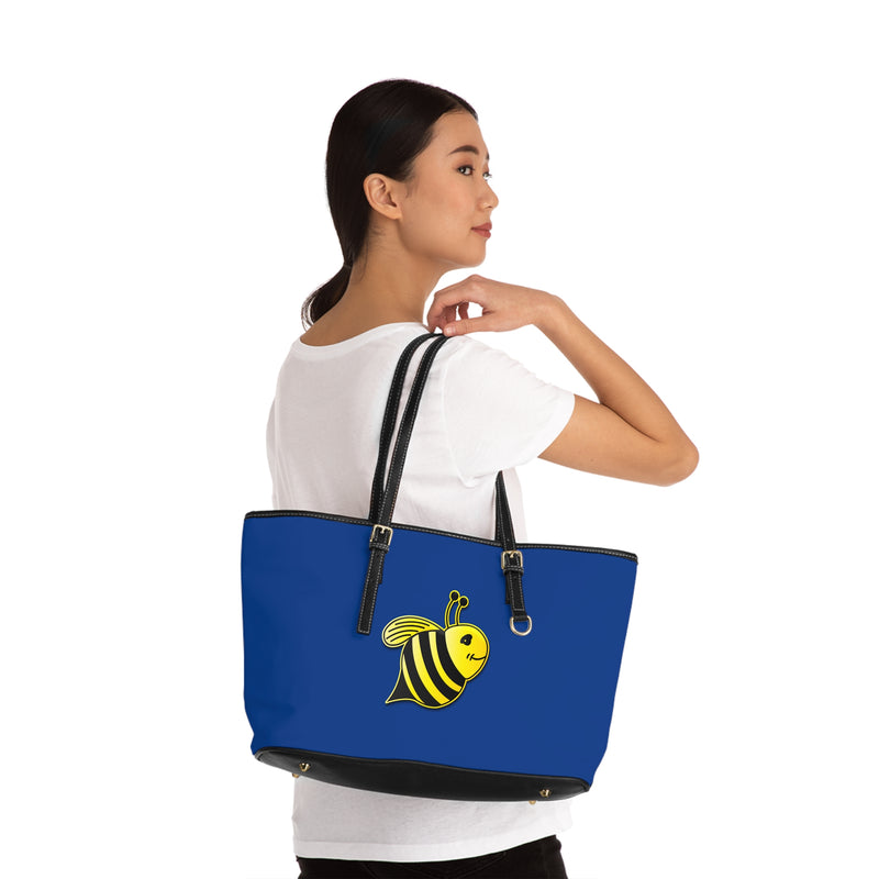 PU Leather Shoulder Bag - JBH Bee (Dark Blue)