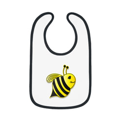 Baby Contrast Trim Jersey Bib - JBH Bee