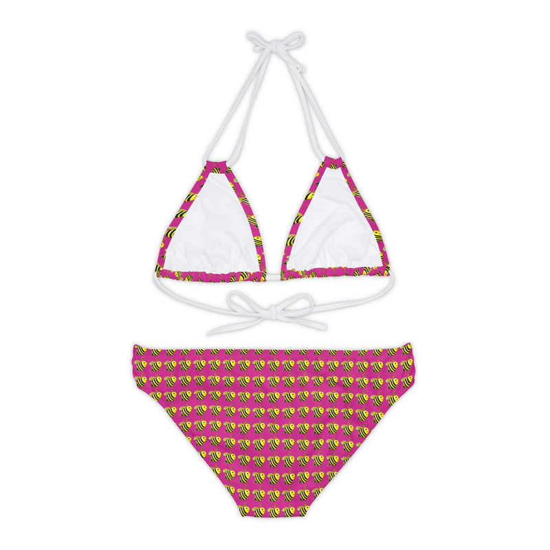 Strappy Bikini Set - JBH Bee (Pink)