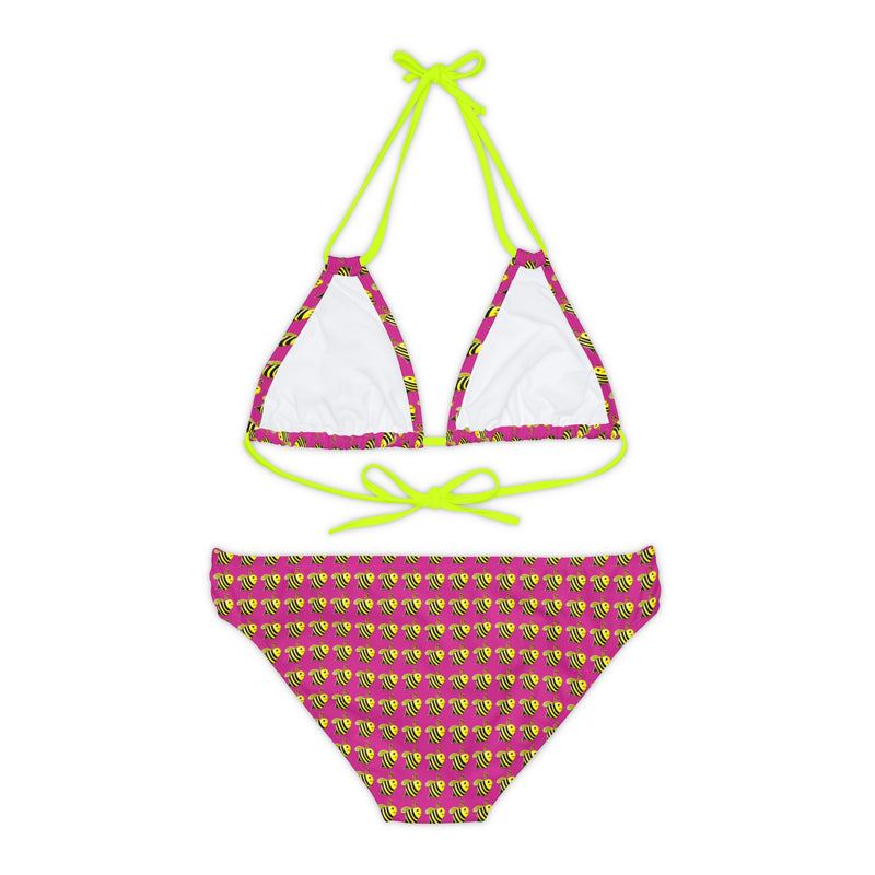 Strappy Bikini Set - JBH Bee (Pink)