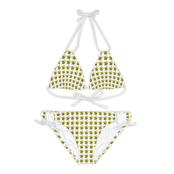 Strappy Bikini Set - JBH Bee (White)