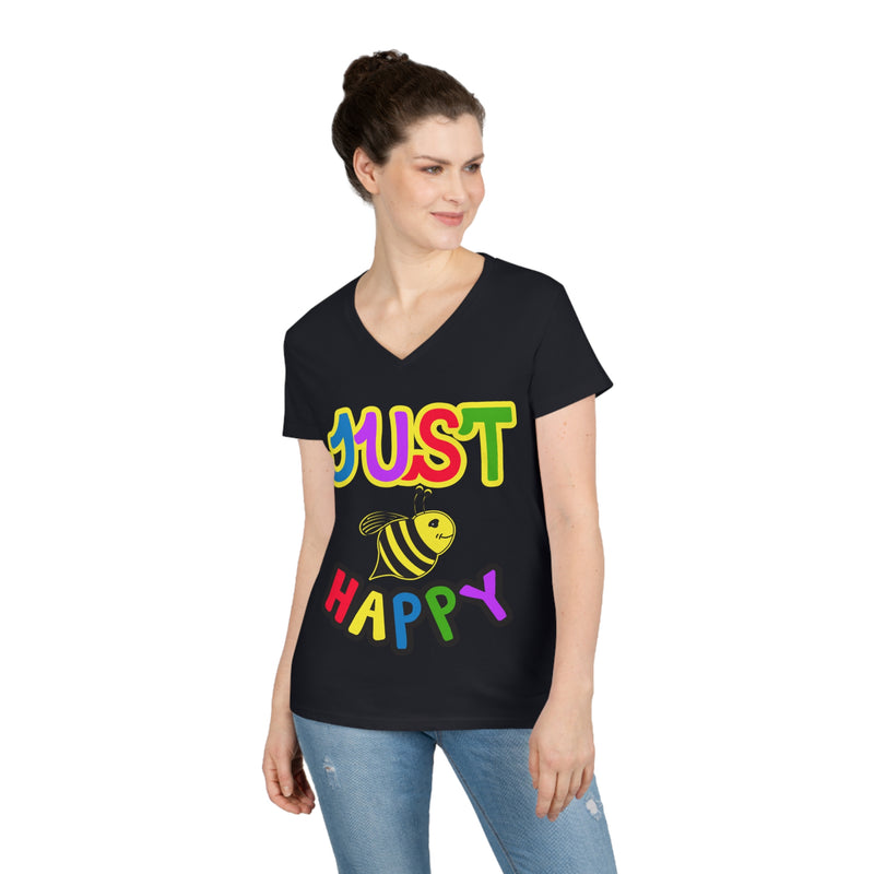 Ladies' V-Neck T-Shirt - JBH Multi-Color Original