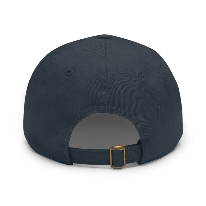 Dad Hat with Leather Patch (Round) - JBH Bee