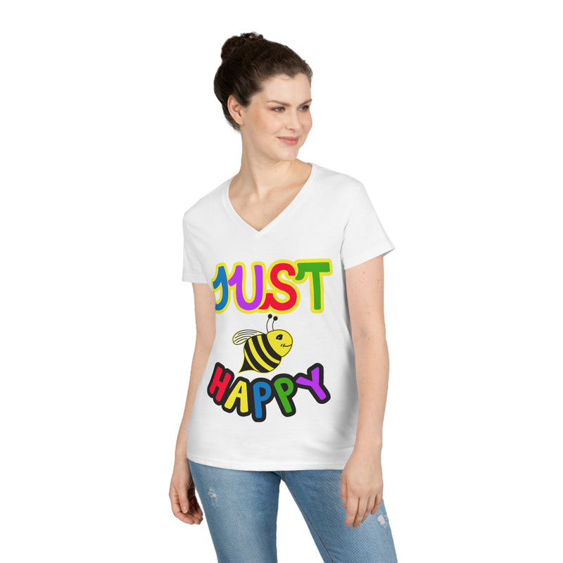 Ladies' V-Neck T-Shirt - JBH Multi-Color Original