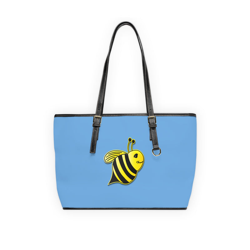 PU Leather Shoulder Bag - JBH Bee (Light Blue)