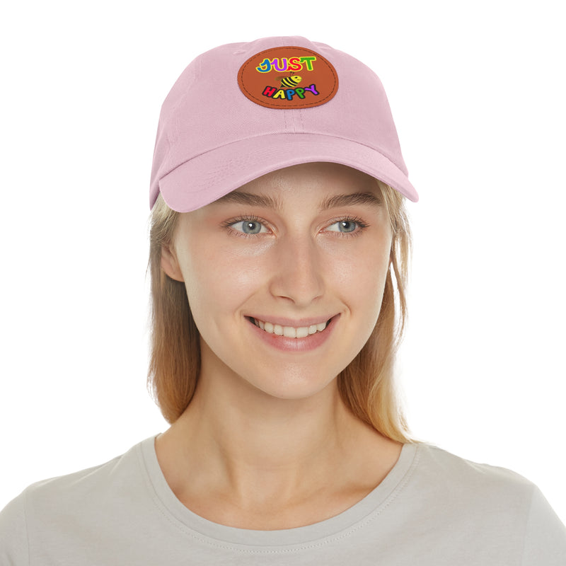 Dad Hat with Leather Patch (Round) - JBH Multi-Color Original