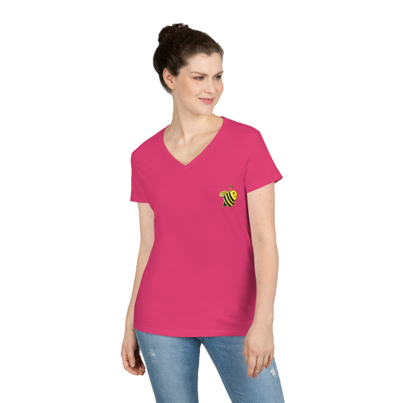 Ladies' V-Neck T-Shirt - JBH Bee