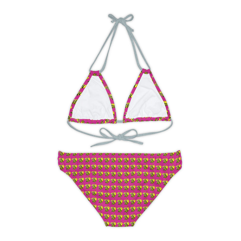 Strappy Bikini Set - JBH Bee (Pink)