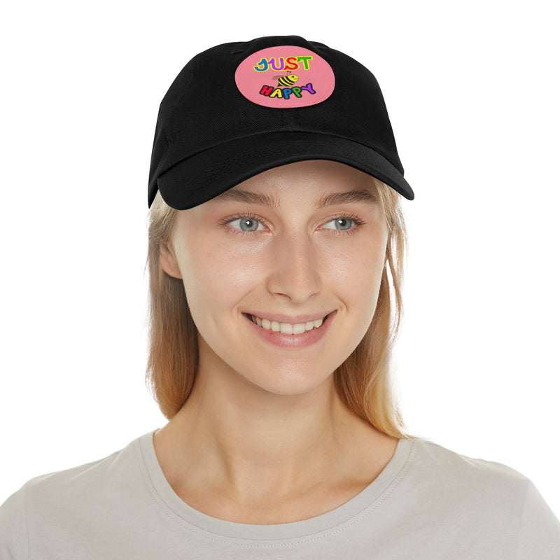 Dad Hat with Leather Patch (Round) - JBH Multi-Color Original