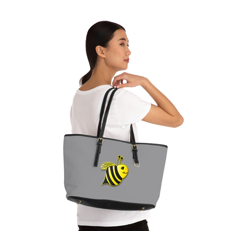 PU Leather Shoulder Bag - JBH Bee (Grey)