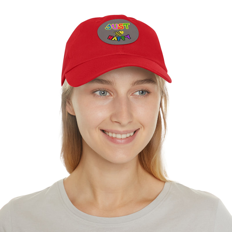 Dad Hat with Leather Patch (Round) - JBH Multi-Color Original