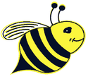 Just Bee Happy Single Bee Logo