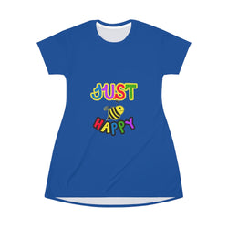 All Over Print T-Shirt Dress - JBH Multicolor (Blue)
