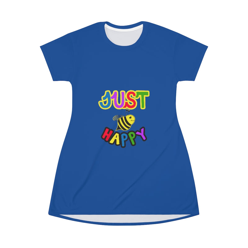 All Over Print T-Shirt Dress - JBH Multicolor (Blue)
