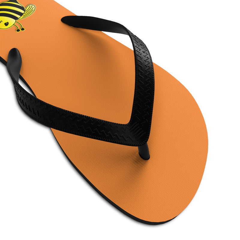 Unisex Flip-Flops - Bee (Orange)