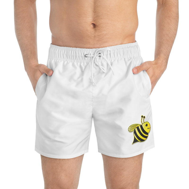 Swim Trunks - Bee (White)
