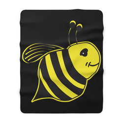Black - Sherpa Fleece Blanket - Bee