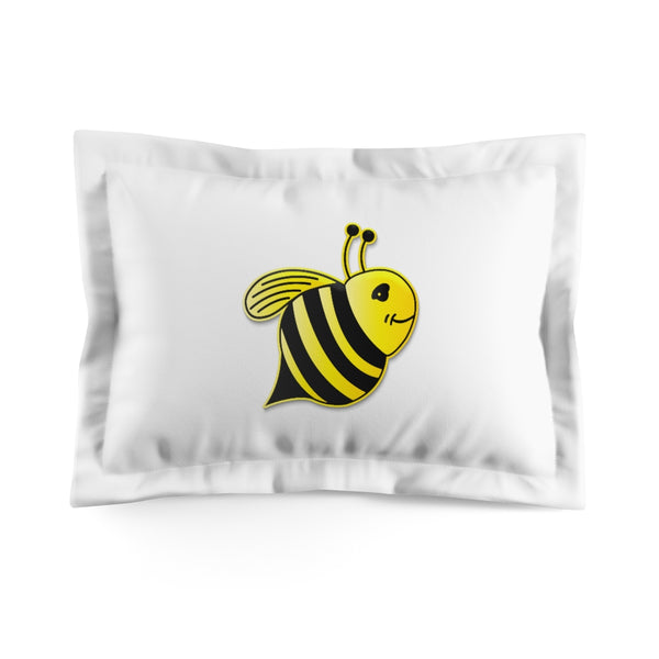 Microfiber Pillow Sham - Bee (White)