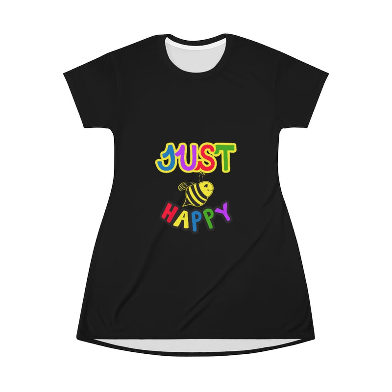 All Over Print T-Shirt Dress - JBH Multicolor (Black)