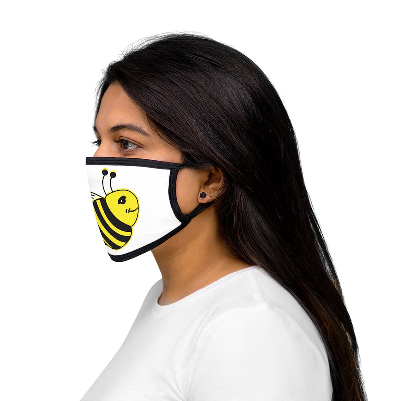 Mixed-Fabric Face Mask - Bee