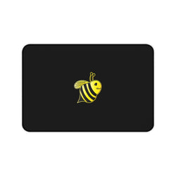 Black Desk Mat - Bee