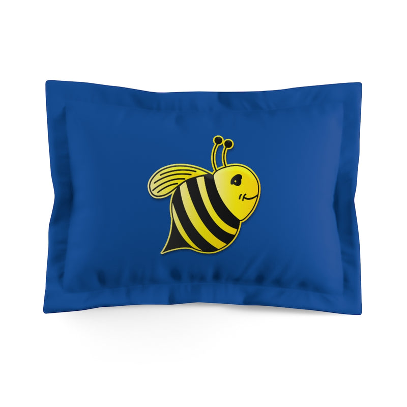 Microfiber Pillow Sham - Bee (Blue)