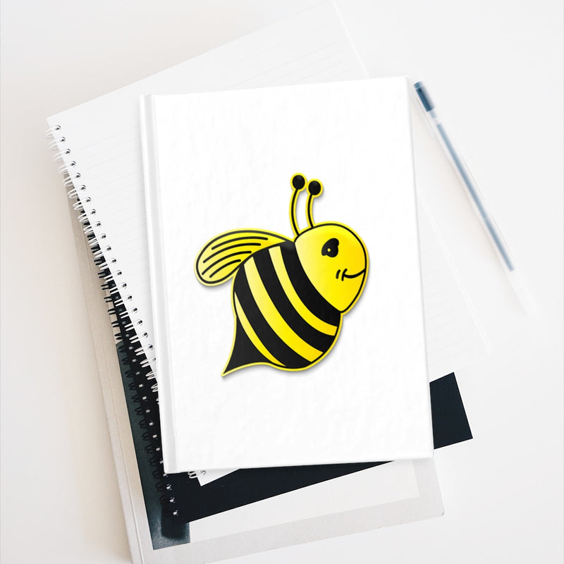 Journal - Ruled Line - Bee (White)