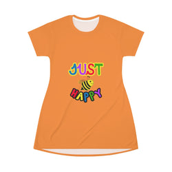 All Over Print T-Shirt Dress - JBH Multicolor (Orange)