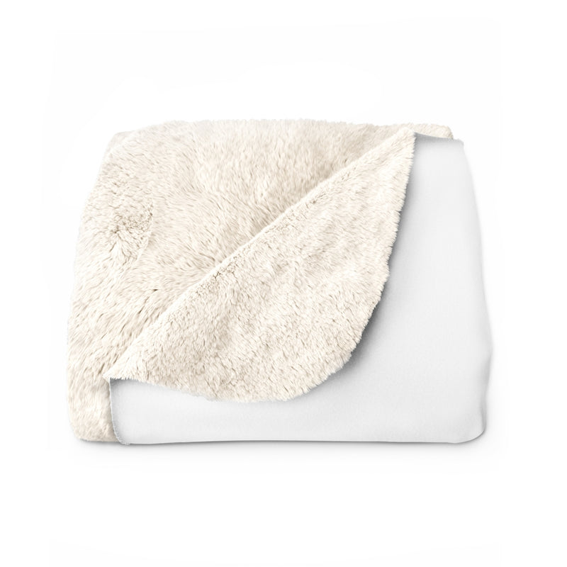 White - Sherpa Fleece Blanket - Bee