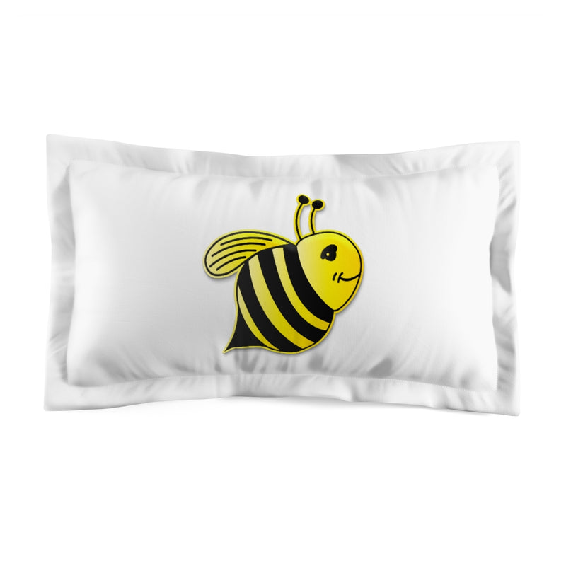 Microfiber Pillow Sham - Bee (White)